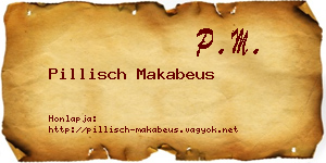 Pillisch Makabeus névjegykártya